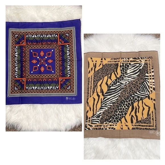 Vintage Bandanas 13960 Animal Print Geometric Aztec Print - Picture 1 of 6